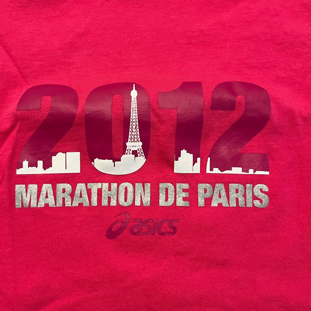 ASICS Hot Pink Paris Marathon 2012 Workout Tee